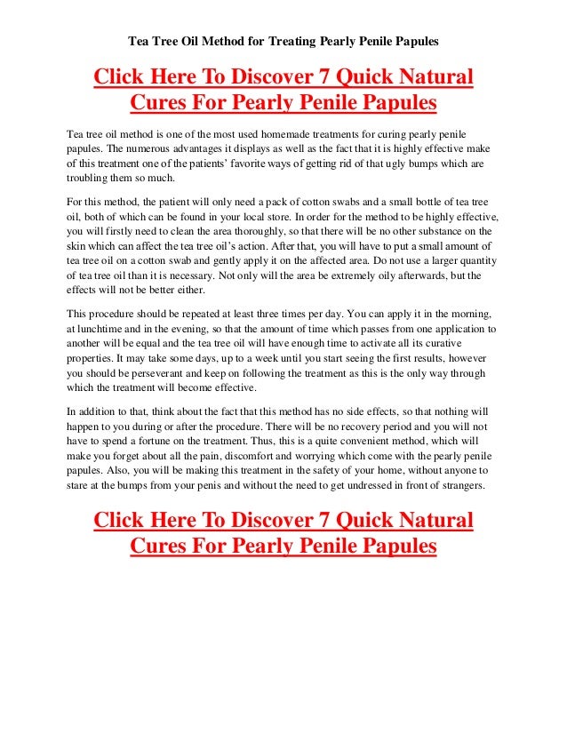 Pearly Penile Papules Tea Tree Oil Pearly Penile Papules Tea Tree Oil